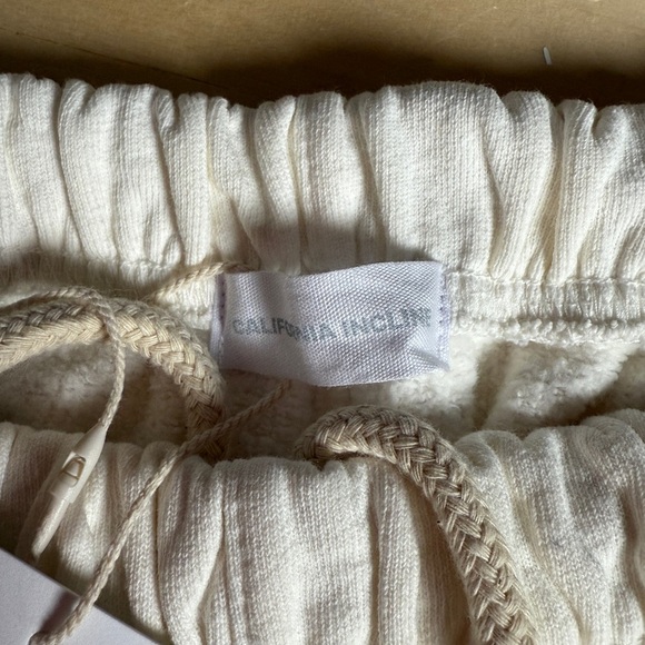 California Incline Classic Logo Made in LA Cream Sweatpant Joggers - S - NEW - Picture 10 of 12